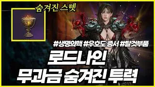 [로드나인] 무과금 숨겨진 스텟 찾아가세요(서브퀘를 빨리 해야하는 이유)