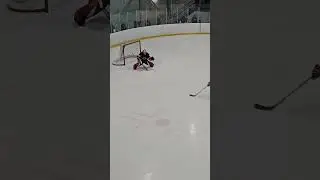 Save by #33 Logan MacMillan of the Cambridge Hawks.  #2024ohldraft #ohldraft #hockey
