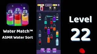🌊 Water Match Level 22 | Water Match ASMR Water Sort | Go Answer