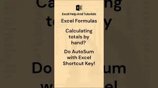 Calculating totals by hand? Do AutoSum with Excel Shortcut Key #excel #exceltricks  #exceltips