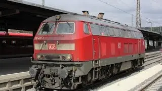 218 431 (Bh Ulm, 16V 4000 R40): Motorstart und rangieren