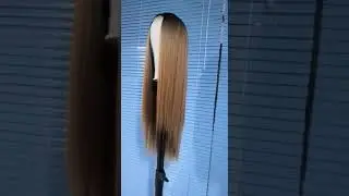 Ombre Honey Blonde Wig Synthetic Brown Wig Look Like Human Hair Wig