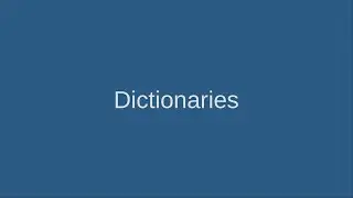 14 Python dictionaries