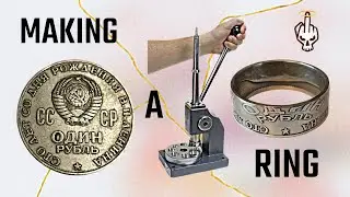 How to Make a USSR Ring from a 1 Ruble Soviet Coin - DIY Coin Jewelry