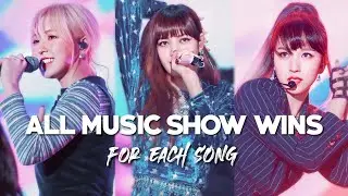 kpop girl group’s music show wins for ALL songs