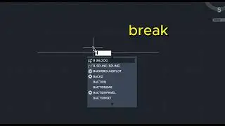 How to use break(point) in AutoCAD #shorts @deli_cad