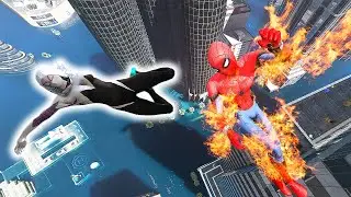 GTA 5 Spider-Gwen vs Water Ragdolls #28 (Euphoria/Fails | Funny Moments)
