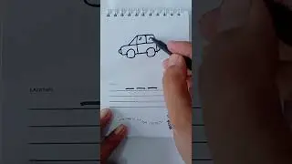 Turn Number 4 into a Car 🚗 | Step by Step Drawing #DrawingFromNumber #NumberDrawing #car