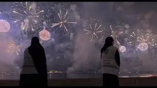 Firework and drone show _ Part 2 __ UAE 🇦🇪 _ world record #almarjanisland #newyear2023