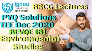 PYQ Solutions (BEVAE-181)| English Medium TEE Dec 2020| Environmental studies l #ignou #exam