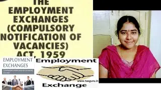 Employment Exchange (COMPULSORY NOTIFICATION OF VACANCIES) ACT - 1959 JPO TELUGU