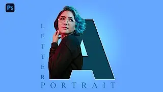 Letter (A) Portrait design in Photoshop | Letter Portrait | Photoshop Tutorial
