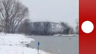 Chicago bridge goes up with a bang in explosive demolition