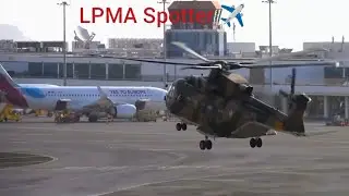 AIR FORCE EH-101 Merlin Helicopter Landing at Madeira Airport ✈️