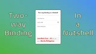 ASMR Programming - Create Two-way Binding In a Nutshell (Javascript) - No Talking