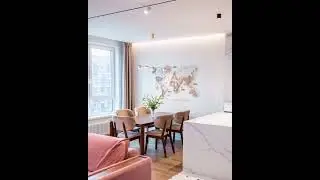 kitchen/living room in dusty blue and pink #design #ideas #interior #kitchen #shorts