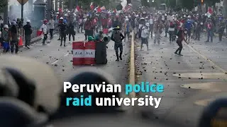 Peruvian police raid university