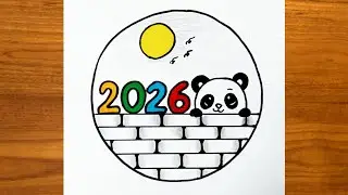 How to Draw a Landscape Inside an Apartment for the New Year 2026 | New Year's Drawing