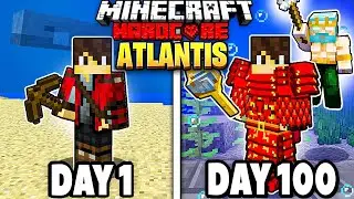 I Survived 100 days In ANCIENT ATLANTIS in Old Greece Ft. GODS In Hardcore Minecraft