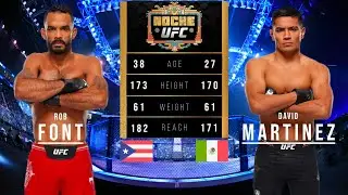 ROB FONT vs DAVID MARTINEZ FULL FIGHT NOCHE UFC