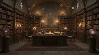Wizard&rsquo;s Library at Night 📚✨  COMING SOON