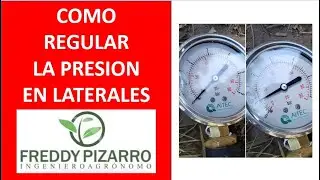 COMO REGULAR LA PRESION DE LOS LATERALES EN RIEGO TECNIFICADO