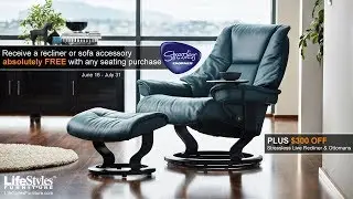Stressless FREE Accessory / $300 OFF Live Recliner