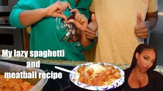 COOK WITH ME : HOW I MAKE MY LAZY SPAGHETTI AND MEATBALLS RECIPE! | VLOGMAS DAY 3