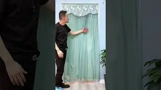 No-drill installation, all-season double-layer opaque door curtain, beautiful and#homedecore#diy