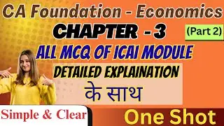 MCQ of Chapter 3 Theory of Production and Cost Part2 | CA Foundation Jan 2025 | Business Economics