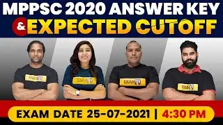 MPPSC 2020 Answer Key | MPPSC 2020 Expected Cut Off | By MP Exams By Examपुर  | Live@4:30pm