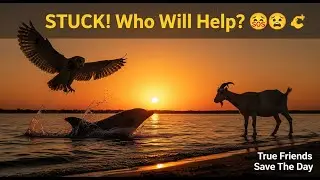 These 3 Animals SAVED Each Other! 🐬🦉🐐 (Real Animals Teaching Kids Teamwork)