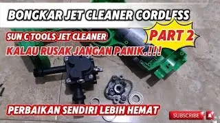 Perbaikan jet cleaner berisik dan tidak keluar air akibat Bearing ambrol,