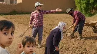 Leveling the Garden by Hand 🛠️ | Removing Weeds & Alfalfa Roots for Planting Cucumbers