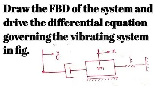 Numerical Problem ll Mechanical Vibration ll Differential Equations governing the vibrating system