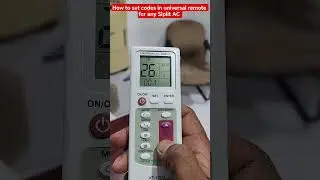 How to set codes in universal remote for any Siplit ac ll codes form for any air conditioner