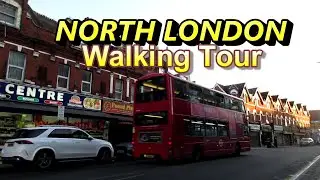 North London -  Walking Tour -  West Green Road N15, before sunset