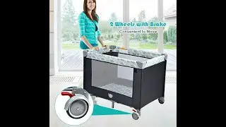 Babyjoy Portable Baby Crib With Diaper Changer