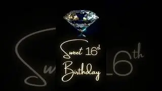 Sweet 16 Diamond Birthday Invitation | Luxury Animated Canva Video