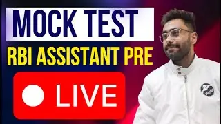 LIVE Mock Practice 🔥Join Now RBI ASSISTANT PRELIMS 😎