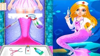 Play Fun Mermaid Princess Tail Doctor Kids Games - Let's Help Mermaid has Human Body