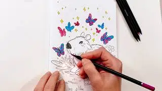 Cute Capybara | anti-stress | marker coloring book