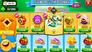 Dragon City - Unlocked all Divine Pass + Ascended Divine Dragon | FREE REWARDS 😱