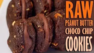 Raw Vegan Peanut Butter Chocolate Chip Cookies - Healthy Dessert
