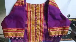 Potli button blouse design cutting and stitching