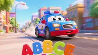 ABC Police Car Chase 🚓🔤 | Kid-Friendly Alphabet Song | Nursery Rhymes