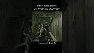 Most ICONIC enemy with CHAINSAW in RESIDENT EVIL #shorts