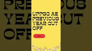 UPPSC AE || CUT OFF 2020 || Govt. Job || Engineering || gate