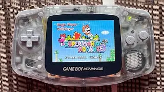 Game Boy Advance Clear с модом FunnyPlaying ITA (DSi Bottom LCD) TFT LCD!