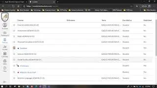 Canvas Student Dashboard and All Courses